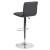 Flash Furniture CH-92023-1-GY-GG Modern Gray Vinyl Adjustable Bar Swivel Stool with Back, Chrome Base, Footrest addl-6