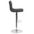 Flash Furniture CH-92023-1-GY-GG Modern Gray Vinyl Adjustable Bar Swivel Stool with Back, Chrome Base, Footrest addl-8