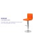 Flash Furniture CH-92023-1-ORG-GG Modern Orange Vinyl Adjustable Bar Swivel Stool with Back, Chrome Base, Footrest addl-3