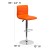 Flash Furniture CH-92023-1-ORG-GG Modern Orange Vinyl Adjustable Bar Swivel Stool with Back, Chrome Base, Footrest addl-5