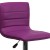 Flash Furniture CH-92023-1-PUR-GG Modern Purple Vinyl Adjustable Bar Swivel Stool with Back, Chrome Base, Footrest addl-10