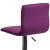 Flash Furniture CH-92023-1-PUR-GG Modern Purple Vinyl Adjustable Bar Swivel Stool with Back, Chrome Base, Footrest addl-7