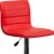Flash Furniture CH-92023-1-RED-GG Modern Red Vinyl Adjustable Bar Swivel Stool with Back, Chrome Base, Footrest addl-10