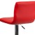 Flash Furniture CH-92023-1-RED-GG Modern Red Vinyl Adjustable Bar Swivel Stool with Back, Chrome Base, Footrest addl-7