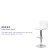 Flash Furniture CH-92023-1-WH-GG Modern White Vinyl Adjustable Bar Swivel Stool with Back, Chrome Base, Footrest addl-3