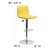 Flash Furniture CH-92023-1-YEL-GG Modern Yellow Vinyl Adjustable Bar Swivel Stool with Back, Chrome Base, Footrest addl-5
