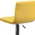 Flash Furniture CH-92023-1-YEL-GG Modern Yellow Vinyl Adjustable Bar Swivel Stool with Back, Chrome Base, Footrest addl-7