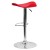 Flash Furniture CH-TC3-1002-RED-GG Contemporary Red Vinyl Adjustable Height Barstool with Wavy Seat and Chrome Base addl-3