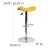 Flash Furniture CH-TC3-1002-YEL-GG Contemporary Yellow Vinyl Adjustable Height Barstool with Wavy Seat and Chrome Base addl-5