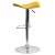 Flash Furniture CH-TC3-1002-YEL-GG Contemporary Yellow Vinyl Adjustable Height Barstool with Wavy Seat and Chrome Base addl-6