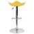 Flash Furniture CH-TC3-1002-YEL-GG Contemporary Yellow Vinyl Adjustable Height Barstool with Wavy Seat and Chrome Base addl-9