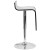 Flash Furniture CH-TC3-1027P-WH-GG Contemporary White Plastic Adjustable Height Barstool with Chrome Drop Frame addl-4