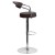 Flash Furniture CH-TC3-1060-BRN-GG Contemporary Brown Vinyl Adjustable Height Barstool with Arms and Chrome Base addl-7