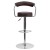 Flash Furniture CH-TC3-1060-BRN-GG Contemporary Brown Vinyl Adjustable Height Barstool with Arms and Chrome Base addl-8