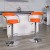 Flash Furniture CH-TC3-1060-ORG-GG Contemporary Orange Vinyl Adjustable Height Barstool with Arms and Chrome Base addl-1