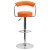 Flash Furniture CH-TC3-1060-ORG-GG Contemporary Orange Vinyl Adjustable Height Barstool with Arms and Chrome Base addl-5