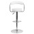 Flash Furniture CH-TC3-1060-WH-GG Contemporary White Vinyl Adjustable Height Barstool with Arms and Chrome Base addl-5