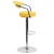 Flash Furniture CH-TC3-1060-YEL-GG Contemporary Yellow Vinyl Adjustable Height Barstool with Arms and Chrome Base addl-4
