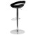 Flash Furniture CH-TC3-1062-BK-GG Contemporary Black Plastic Adjustable Height Barstool with Rounded Cutout Back and Chrome Base addl-6