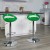 Flash Furniture CH-TC3-1062-GN-GG Contemporary Green Plastic Adjustable Height Barstool with Rounded Cutout Back and Chrome Base addl-1