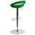 Flash Furniture CH-TC3-1062-GN-GG Contemporary Green Plastic Adjustable Height Barstool with Rounded Cutout Back and Chrome Base addl-3