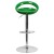 Flash Furniture CH-TC3-1062-GN-GG Contemporary Green Plastic Adjustable Height Barstool with Rounded Cutout Back and Chrome Base addl-5