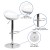 Flash Furniture CH-TC3-1062-WH-GG Contemporary White Plastic Adjustable Height Barstool with Rounded Cutout Back and Chrome Base addl-3