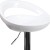 Flash Furniture CH-TC3-1062-WH-GG Contemporary White Plastic Adjustable Height Barstool with Rounded Cutout Back and Chrome Base addl-6
