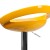 Flash Furniture CH-TC3-1062-YEL-GG Contemporary Yellow Plastic Adjustable Height Barstool with Rounded Cutout Back and Chrome Base addl-10