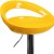 Flash Furniture CH-TC3-1062-YEL-GG Contemporary Yellow Plastic Adjustable Height Barstool with Rounded Cutout Back and Chrome Base addl-7