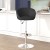 Flash Furniture CH-TC3-1066L-BKFAB-GG Contemporary Charcoal Fabric Adjustable Height Barstool with Barrel Back and Chrome Base addl-1