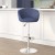 Flash Furniture CH-TC3-1066L-BLFAB-GG Contemporary Blue Fabric Adjustable Height Barstool with Barrel Back and Chrome Base addl-1