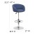 Flash Furniture CH-TC3-1066L-BLFAB-GG Contemporary Blue Fabric Adjustable Height Barstool with Barrel Back and Chrome Base addl-4