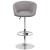 Flash Furniture CH-TC3-1066L-GYFAB-GG Contemporary Gray Fabric Adjustable Height Barstool with Barrel Back and Chrome Base addl-10