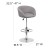 Flash Furniture CH-TC3-1066L-GYFAB-GG Contemporary Gray Fabric Adjustable Height Barstool with Barrel Back and Chrome Base addl-4