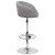 Flash Furniture CH-TC3-1066L-GYFAB-GG Contemporary Gray Fabric Adjustable Height Barstool with Barrel Back and Chrome Base addl-9