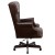 Flash Furniture CI-J600-BRN-GG High Back Traditional Tufted Brown LeatherSoft Executive Office Chair with Oversized Headrest & Nail Trim Arms addl-6