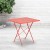 Flash Furniture CO-1-RED-GG 28" Square Coral Indoor/Outdoor Steel Folding Patio Table addl-1