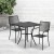 Flash Furniture CO-28SQ-02CHR2-BK-GG 28" Square Black Indoor/Outdoor Steel Patio Table Set with 2 Square Back Chairs addl-1