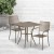 Flash Furniture CO-28SQ-02CHR2-GD-GG 28" Square Gold Indoor/Outdoor Steel Patio Table Set with 2 Square Back Chairs addl-1