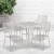 Flash Furniture CO-28SQ-02CHR4-SIL-GG 28" Square Light Gray Indoor/Outdoor Steel Patio Table Set with 4 Square Back Chairs addl-1
