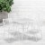 Flash Furniture CO-28SQ-02CHR4-WH-GG 28" Square White Indoor/Outdoor Steel Patio Table Set with 4 Square Back Chairs addl-1