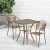 Flash Furniture CO-28SQ-03CHR2-GD-GG 28" Square Gold Indoor/Outdoor Steel Patio Table Set with 2 Round Back Chairs addl-1