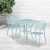 Flash Furniture CO-28SQ-03CHR2-SKY-GG 28" Square Sky Blue Indoor/Outdoor Steel Patio Table Set with 2 Round Back Chairs addl-1