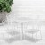Flash Furniture CO-28SQ-03CHR4-WH-GG 28" Square White Indoor/Outdoor Steel Patio Table Set with 4 Round Back Chairs addl-1