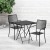 Flash Furniture CO-28SQF-02CHR2-BK-GG 28" Square Black Indoor/Outdoor Steel Folding Patio Table Set with 2 Square Back Chairs addl-1