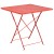 Flash Furniture CO-28SQF-02CHR2-RED-GG 28" Square Coral Indoor/Outdoor Steel Folding Patio Table Set with 2 Square Back Chairs addl-3