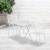 Flash Furniture CO-28SQF-02CHR2-WH-GG 28" Square White Indoor/Outdoor Steel Folding Patio Table Set with 2 Square Back Chairs addl-1
