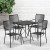 Flash Furniture CO-28SQF-02CHR4-BK-GG 28" Square Black Indoor/Outdoor Steel Folding Patio Table Set with 4 Square Back Chairs addl-1