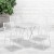 Flash Furniture CO-28SQF-02CHR4-WH-GG 28" Square White Indoor/Outdoor Steel Folding Patio Table Set with 4 Square Back Chairs addl-1